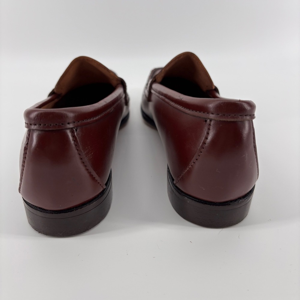 Vtg Sebago Penny Loafers Burgundy Leather Handsewn Made in USA Women's 8.5 AA - Picture 4 of 8